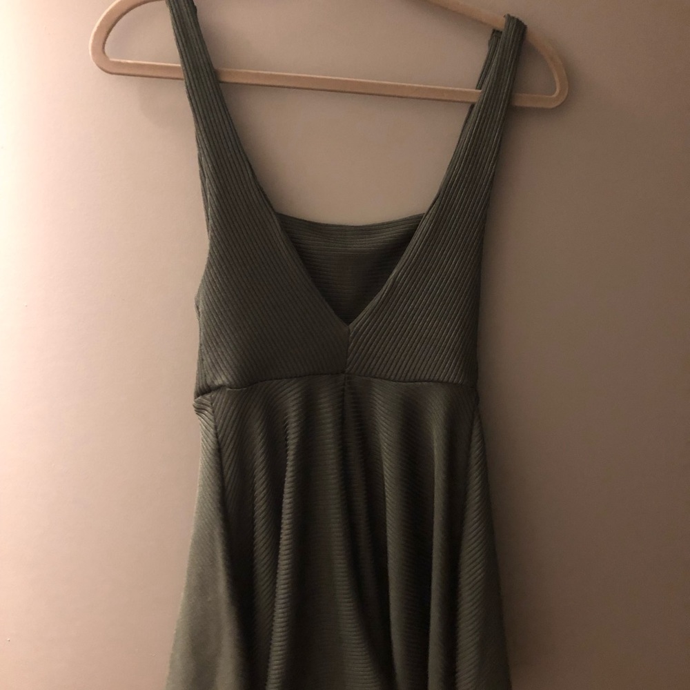 UO Square-Neck Ribbed Knit Romper - Picture 2 of 5
